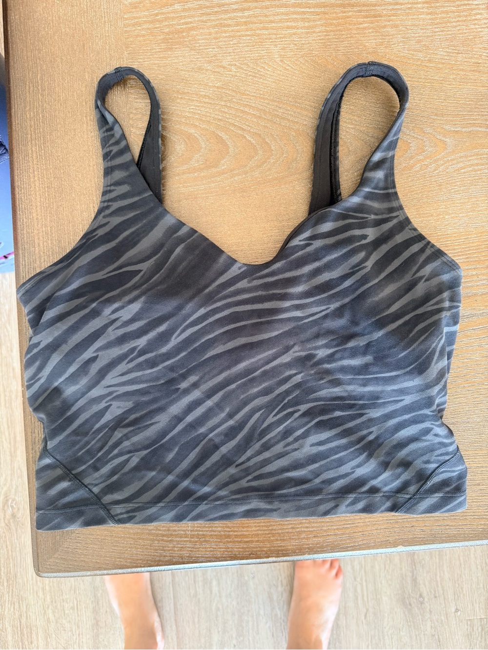 Lulu Align Tank Women's Grey Zebra-Print